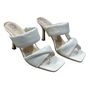 Vince Camuto Brisette Heeled Sandal Puffy Strap Bone Cream 7.5